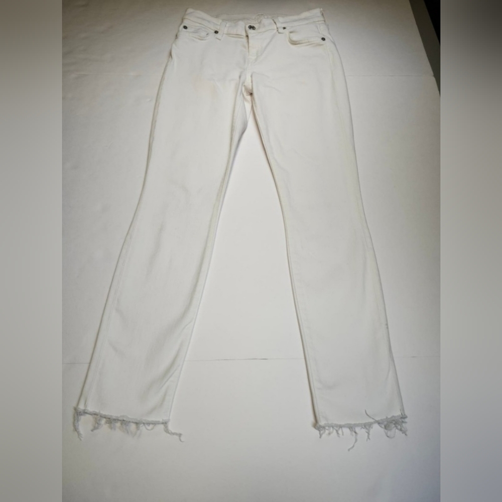 7 for all mankind white jeans